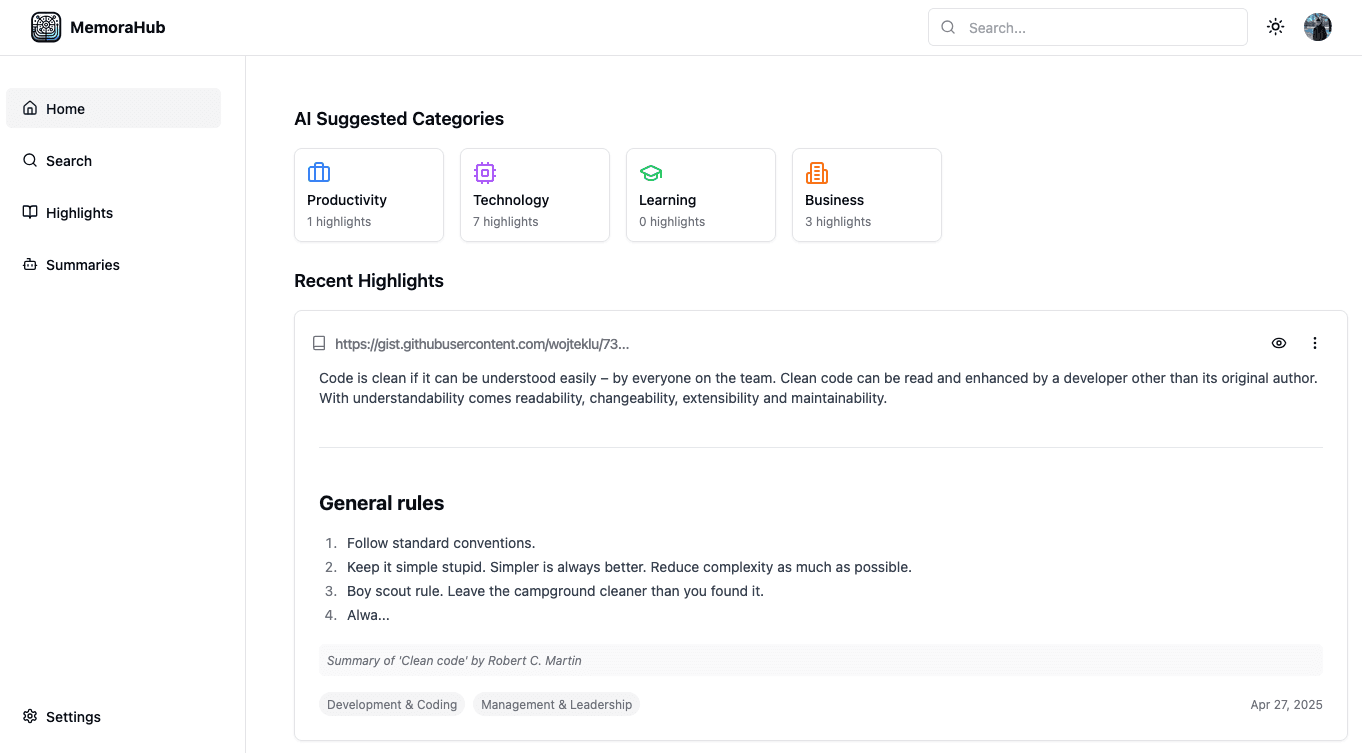 MemoraHub App Preview