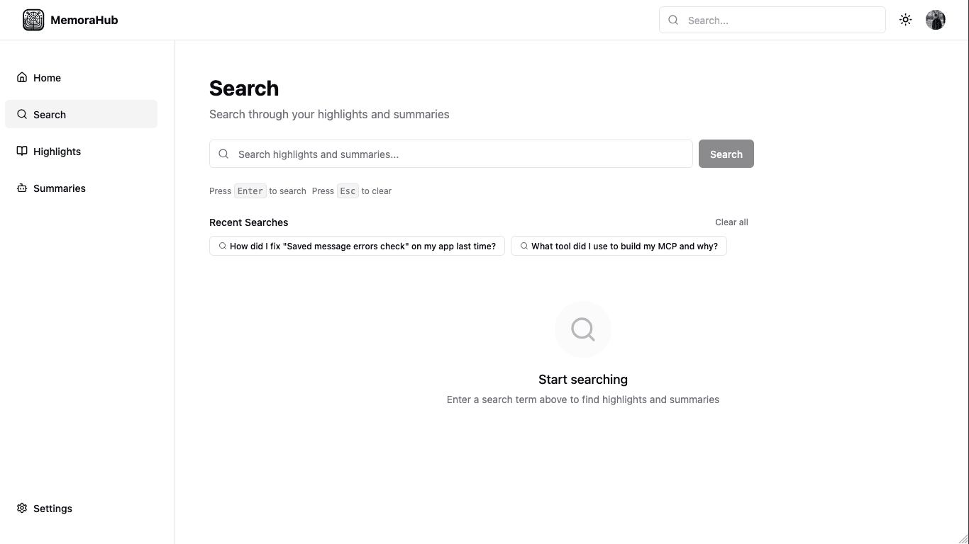 Search naturally when needed